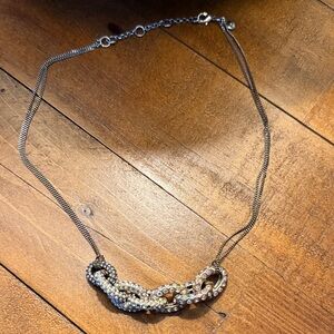 J. Crew Gold and Silver Twisted Chain Necklace